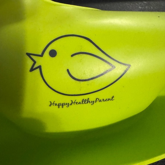 Yellow Silicone Bib with Bird Design. Easy cleanup. Must have - Picture 3 of 4